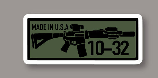 10-32 rifle sticker
